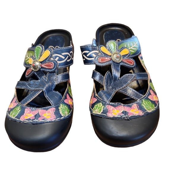 Elite by Corky's Summer Printed Butterfly Floral Artsy Slip On Size 40 - Picture 1 of 9